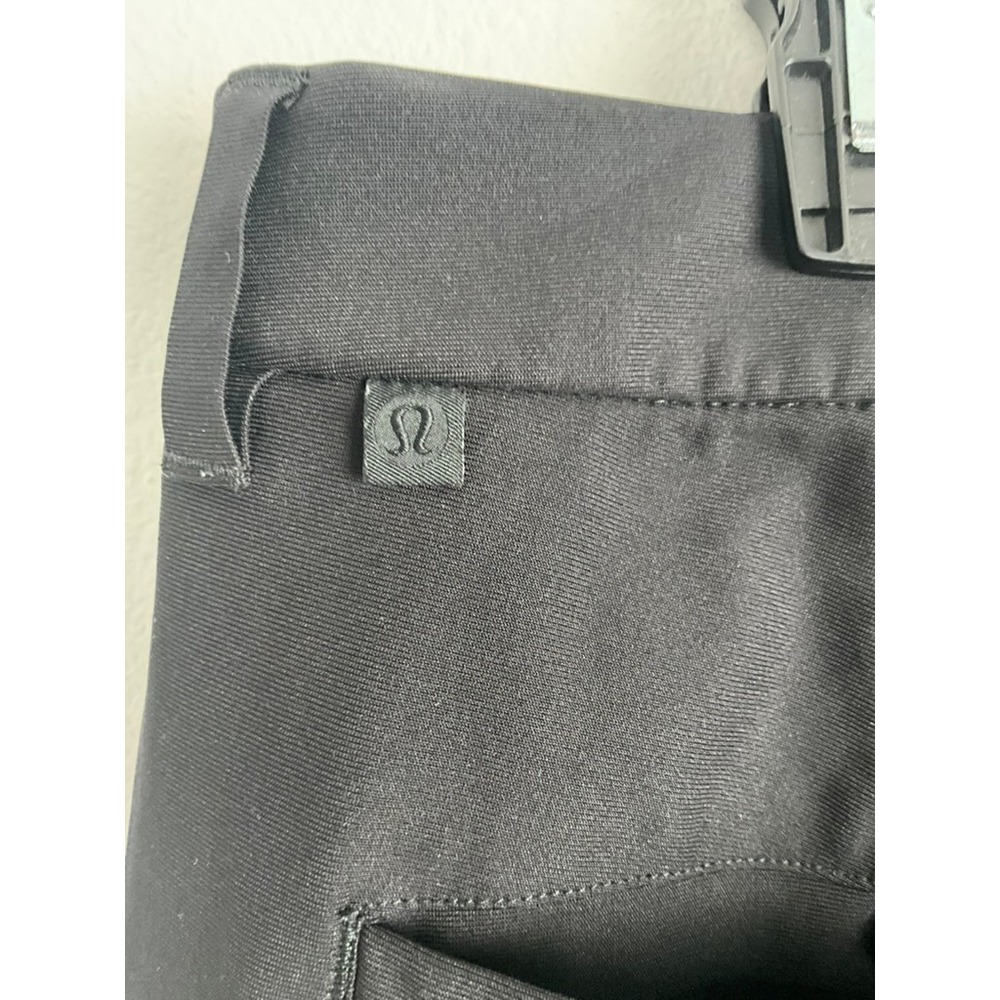 lululemon Commission/ABC Chino Shorts Men's 38 Black Warpstreme Zip Pocket - Picture 3 of 6